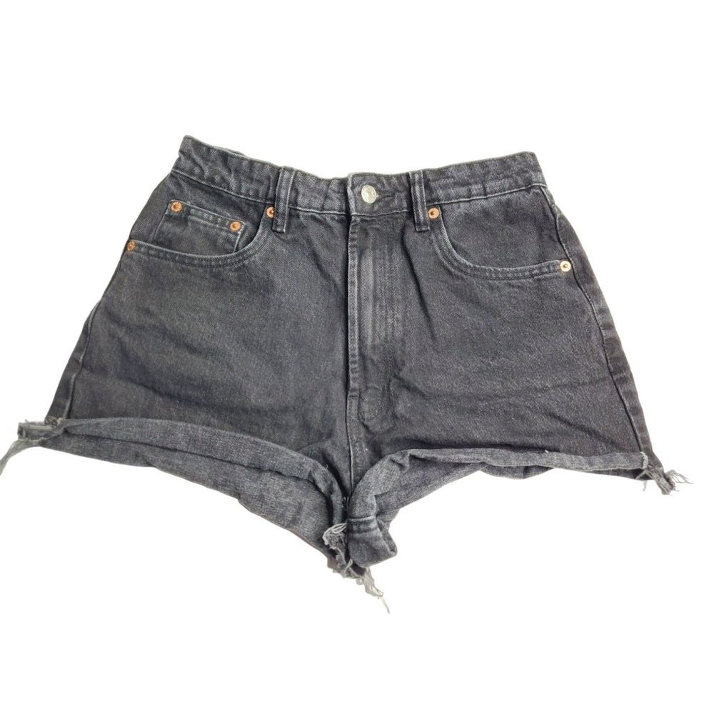 Zara Womens Sz 8 Cutoff Gray Denim Jean Shorts - Picture 1 of 3